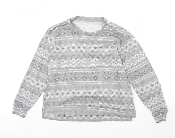 Dunnes Stores Womens Grey Striped  Pullover Jumper Size S