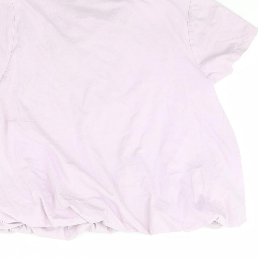 Zara Girls Purple   Cropped T-Shirt Size 9 Years
