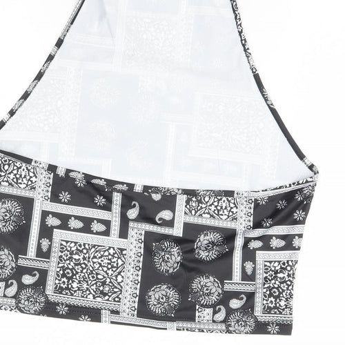SheIn Womens Black Fair Isle  Basic Tank Size L