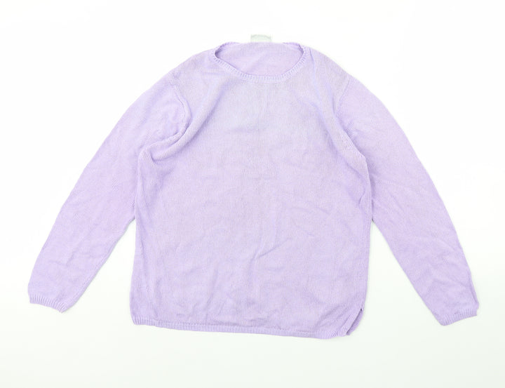 Joie De Vivre Womens Purple Pullover Jumper Size S