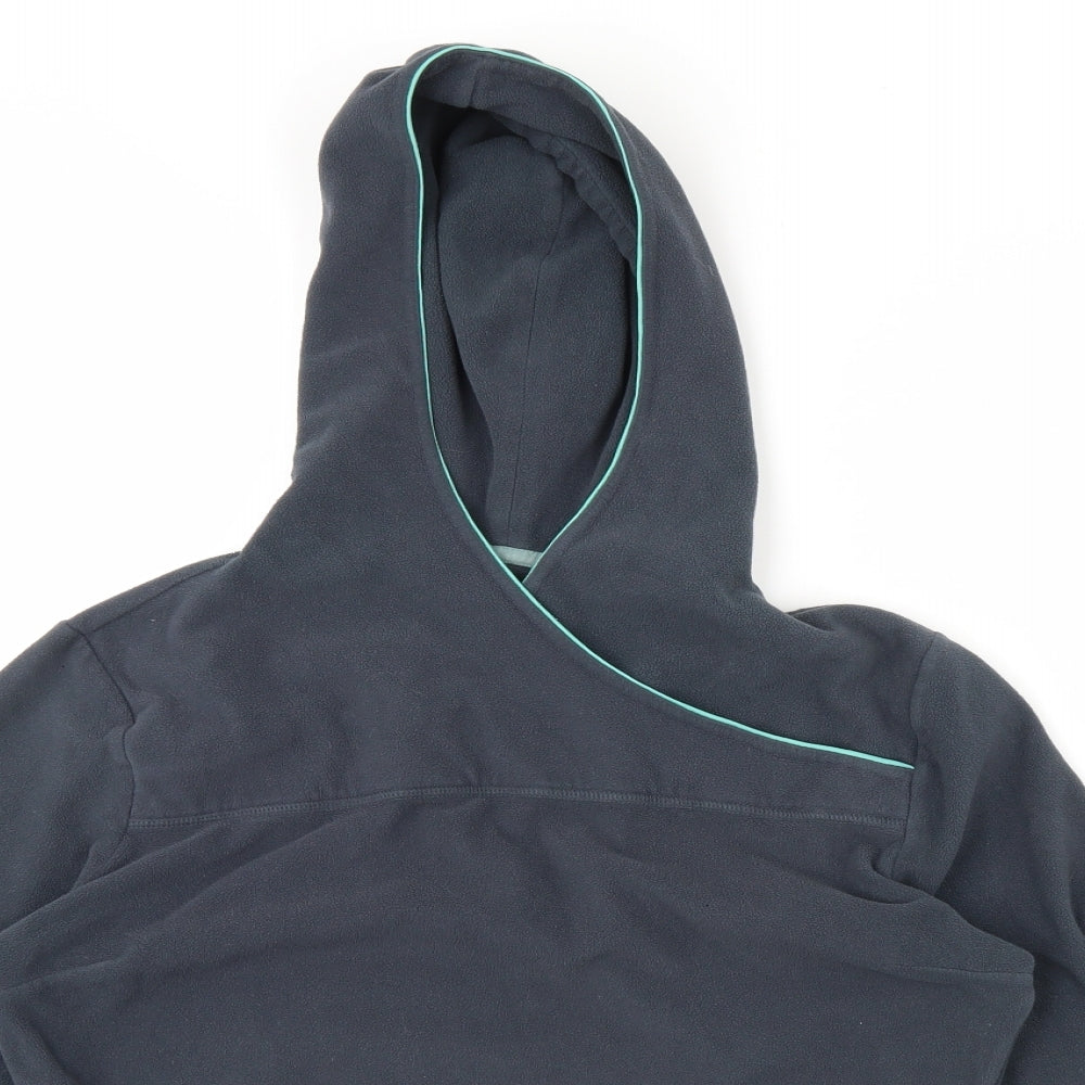 RARESPECIES Womens Blue  Fleece Pullover Hoodie Size 14