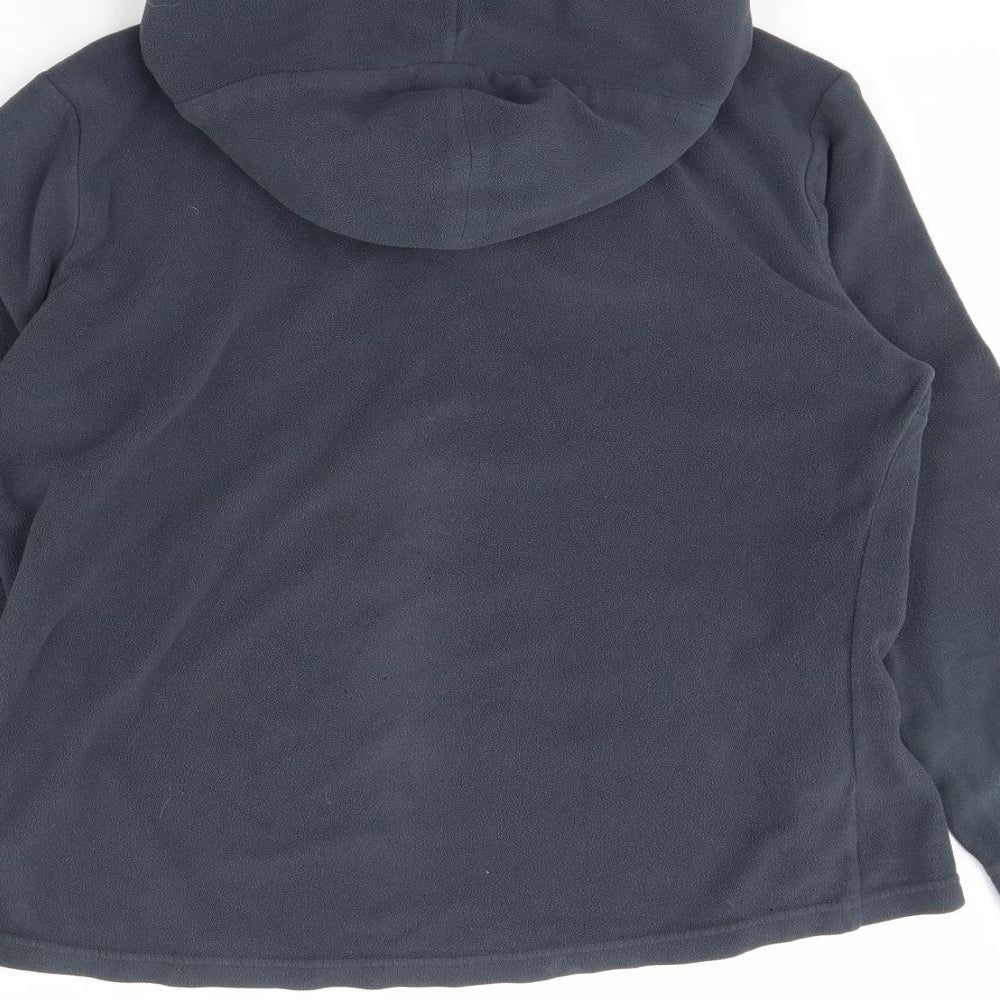 RARESPECIES Womens Blue  Fleece Pullover Hoodie Size 14