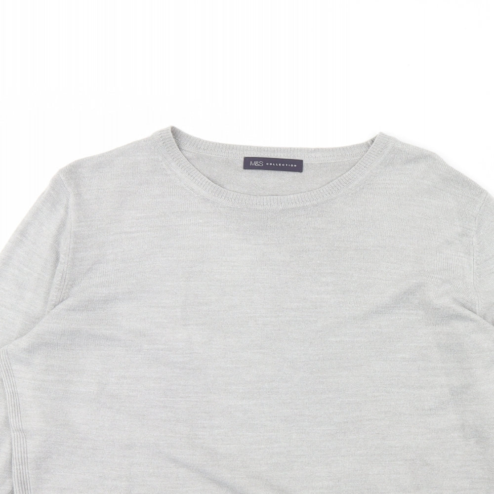 M&S Womens Grey   Pullover Jumper Size 16