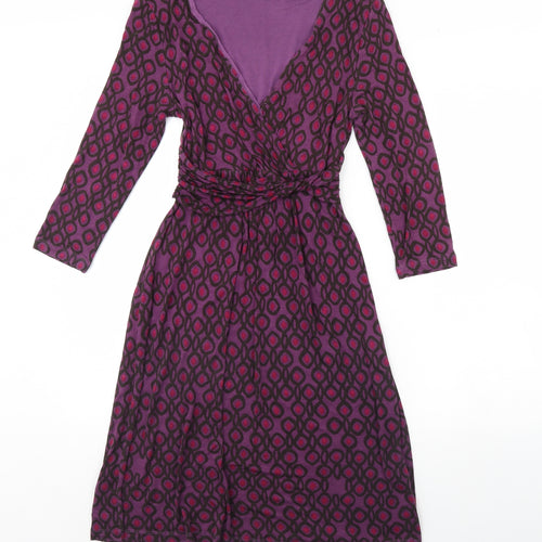 Boden Womens Purple Geometric  Fit & Flare  Size 10