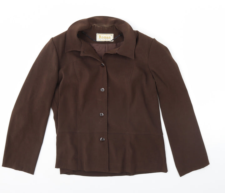 Roman Womens Brown Jacket Size 16 - Shoulder Pads