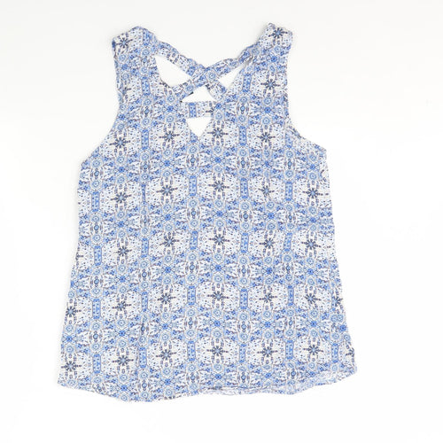 New Look Womens Blue Fair Isle  Basic Tank Size 10