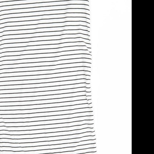 Candy Couture Womens White Striped  T-Shirt Dress  Size 12