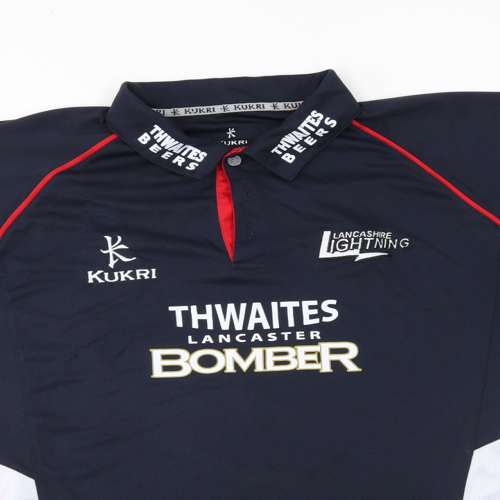 Kukri Mens Blue    Polo Size 2XL  - lancashire lightning