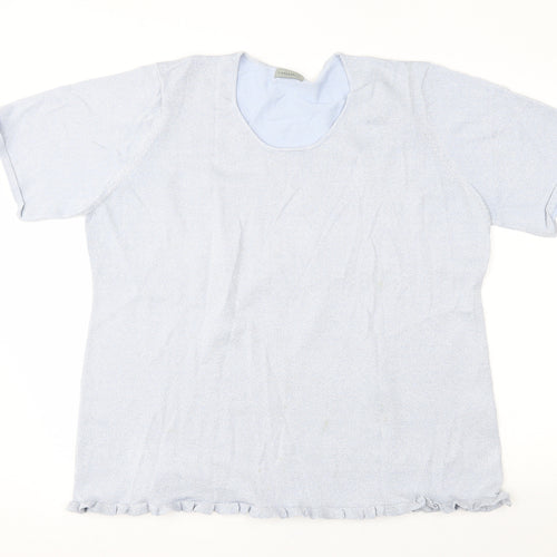Finnkarelia Womens Blue   Basic Blouse Size 2XL