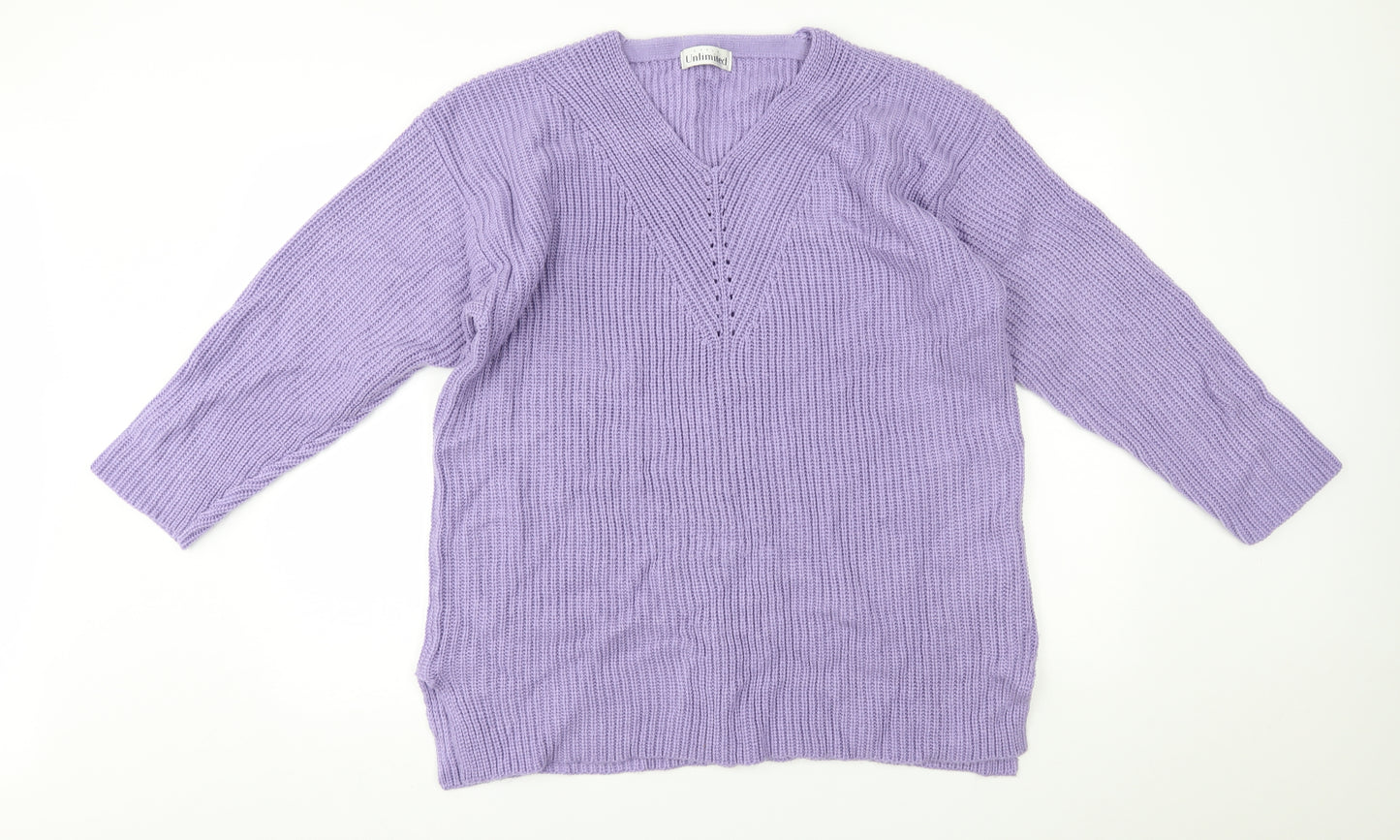 style unlimited Womens Purple   Pullover Jumper Size 20
