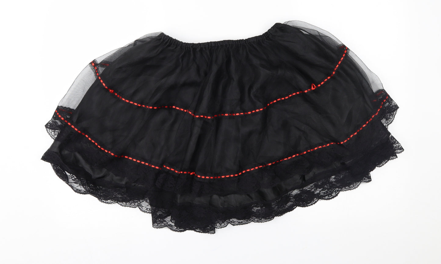 Preworn Womens Black   Pleated Skirt Size XL