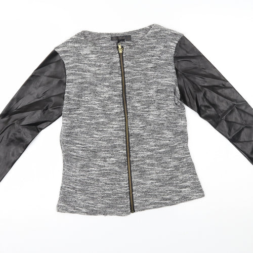 rock & rags Womens Grey   Full Zip Jumper Size XS