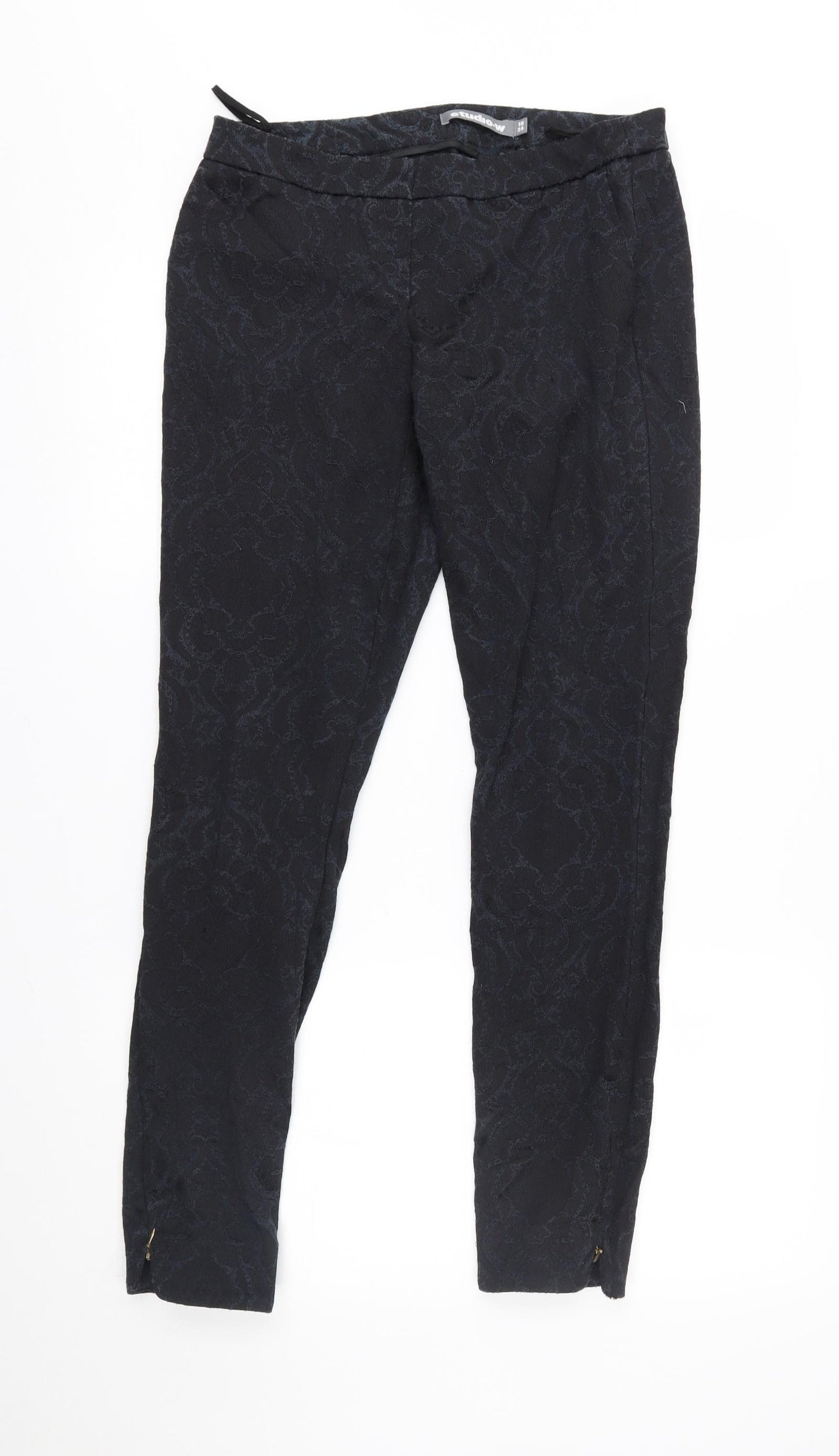 Woolworhts Womens Black   Trousers  Size 10 L30 in