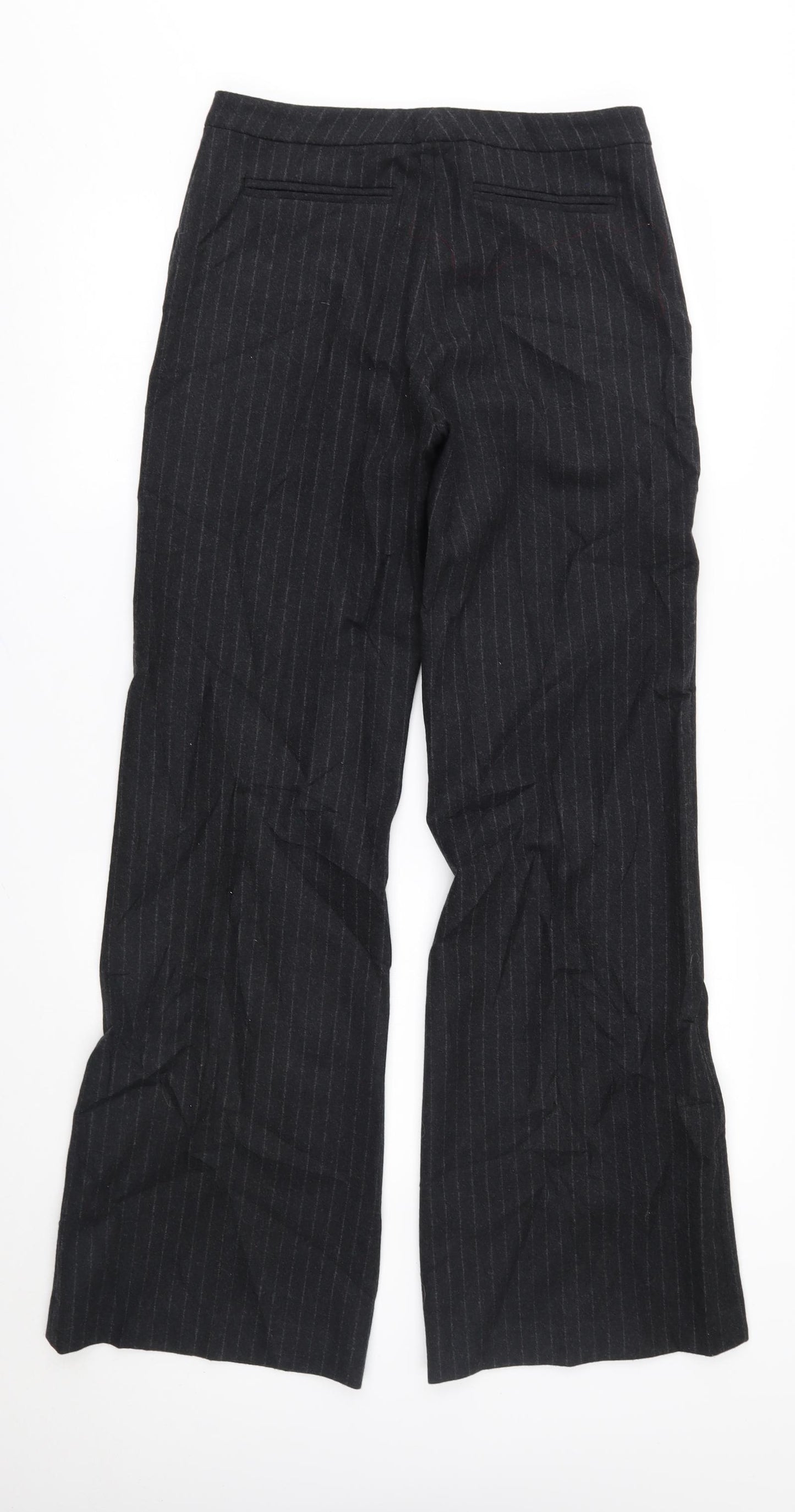 Jigsaw Womens Black Striped  Trousers  Size 10 L32 in