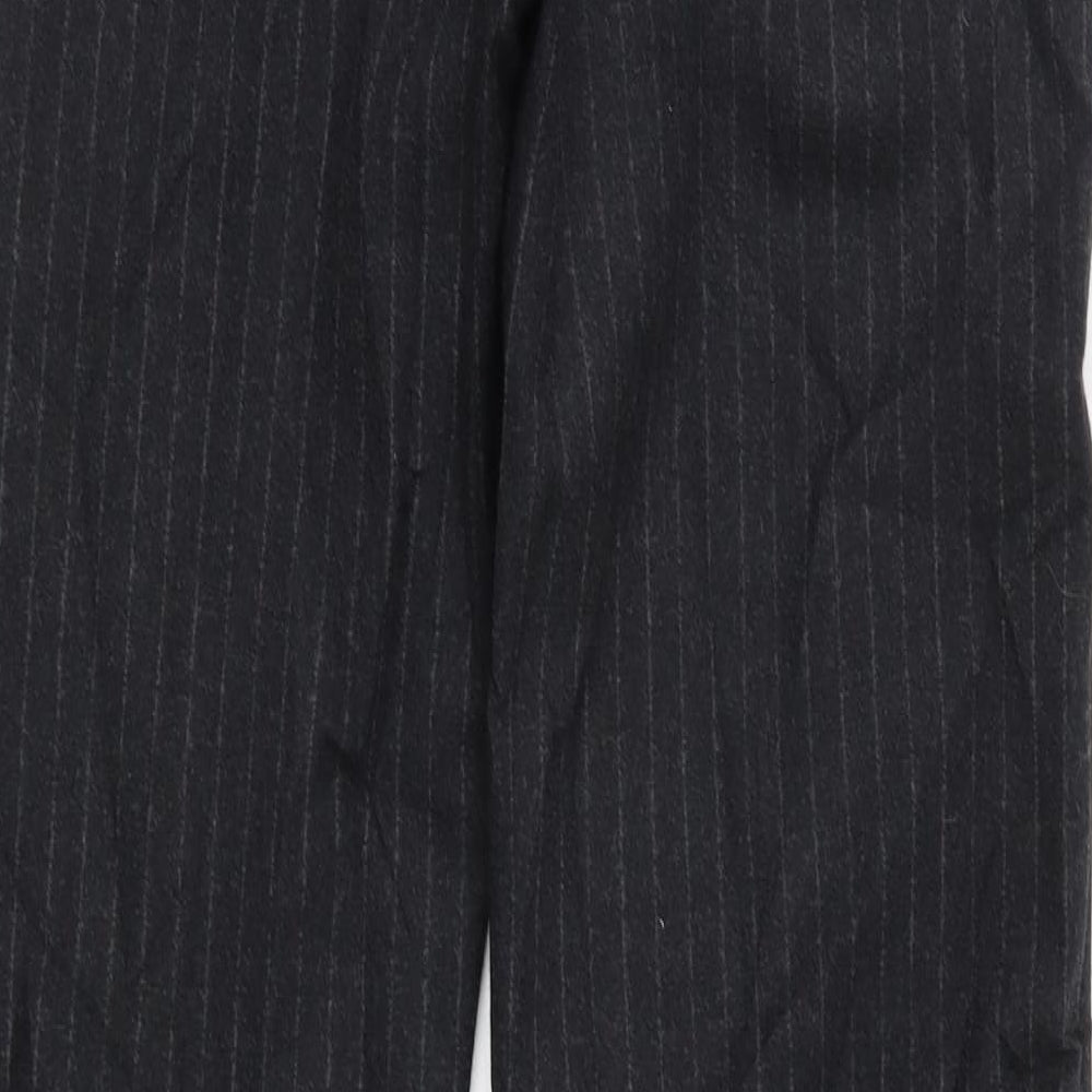 Jigsaw Womens Black Striped  Trousers  Size 10 L32 in