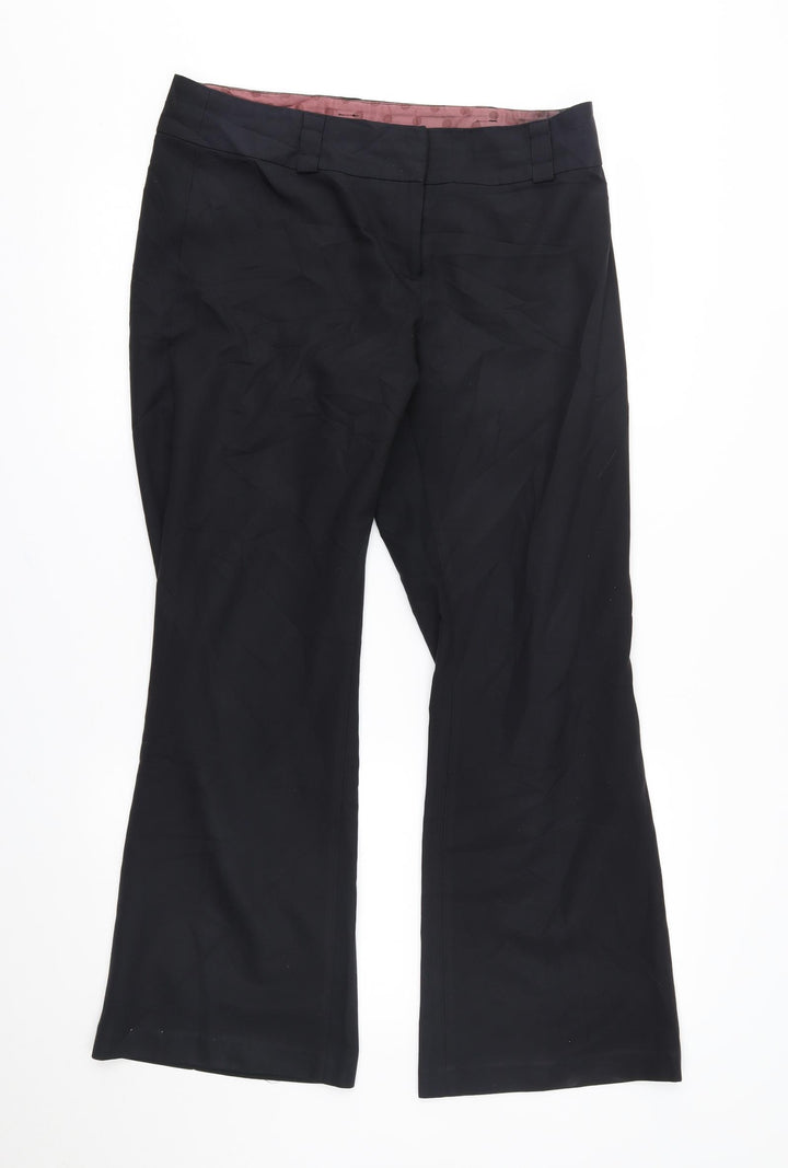New Look Womens Black Trousers Size 12 L28 in -