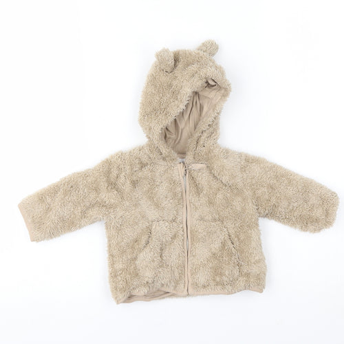miniclub Baby Brown   Full Zip Jumper Size 0-3 Months