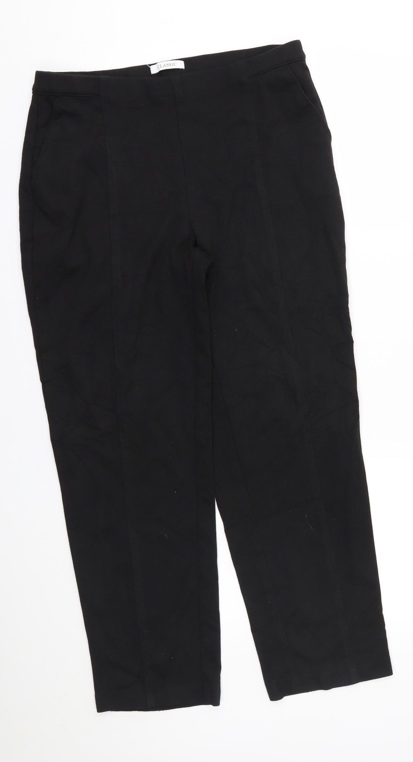 M&S Womens Black   Trousers  Size 14 L27 in