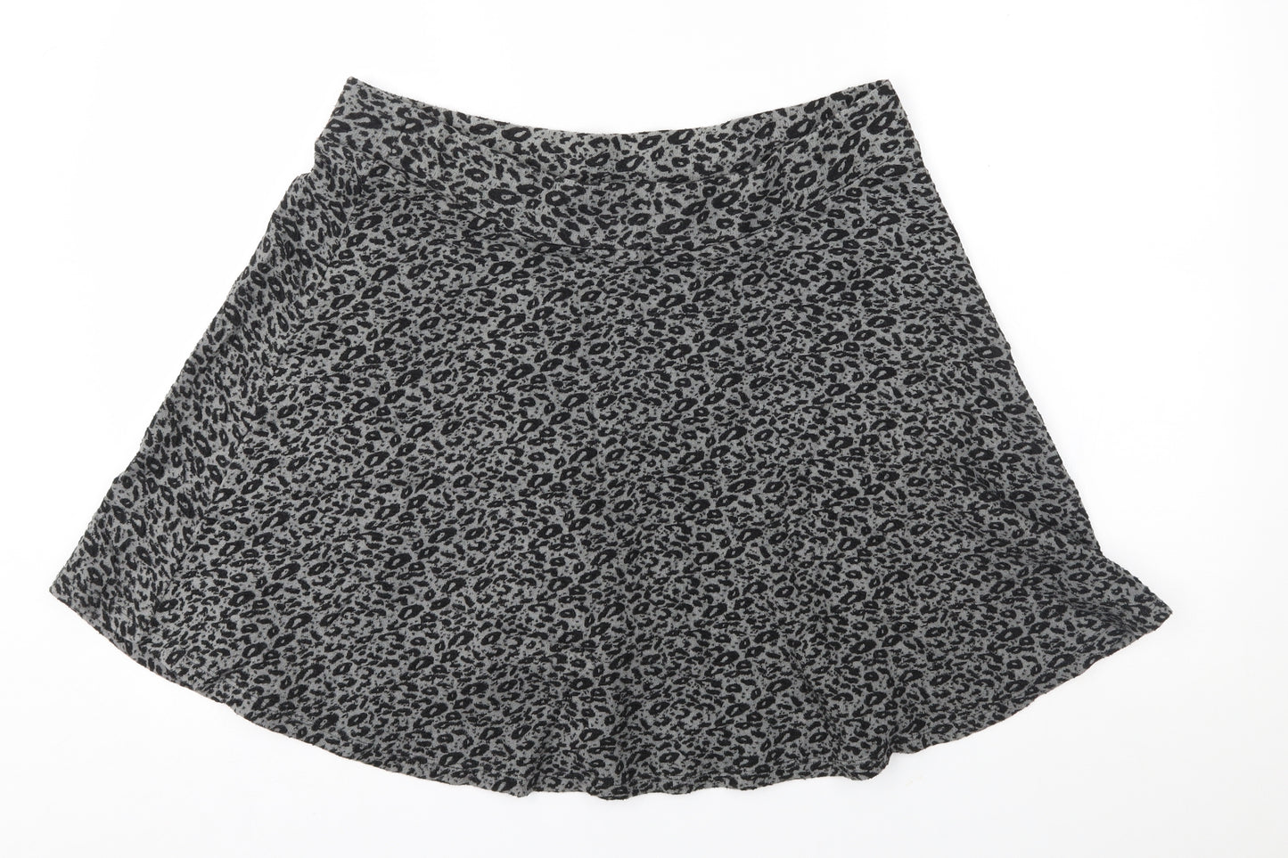F&F Womens Grey Animal Print  A-Line Skirt Size 18