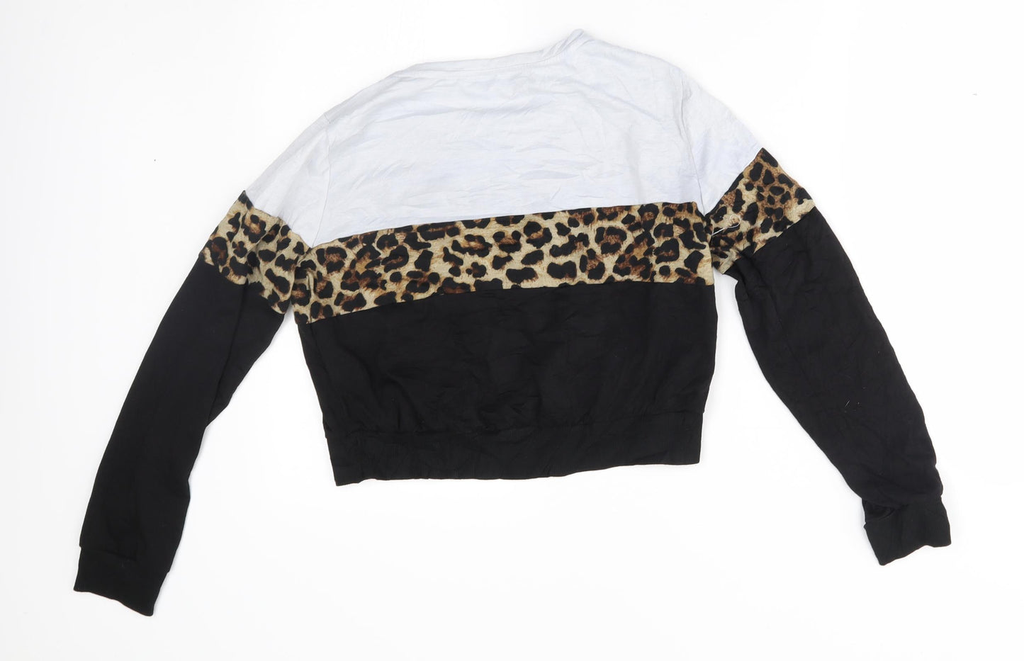 SheIn Womens Grey Animal Print  Basic T-Shirt Size XS
