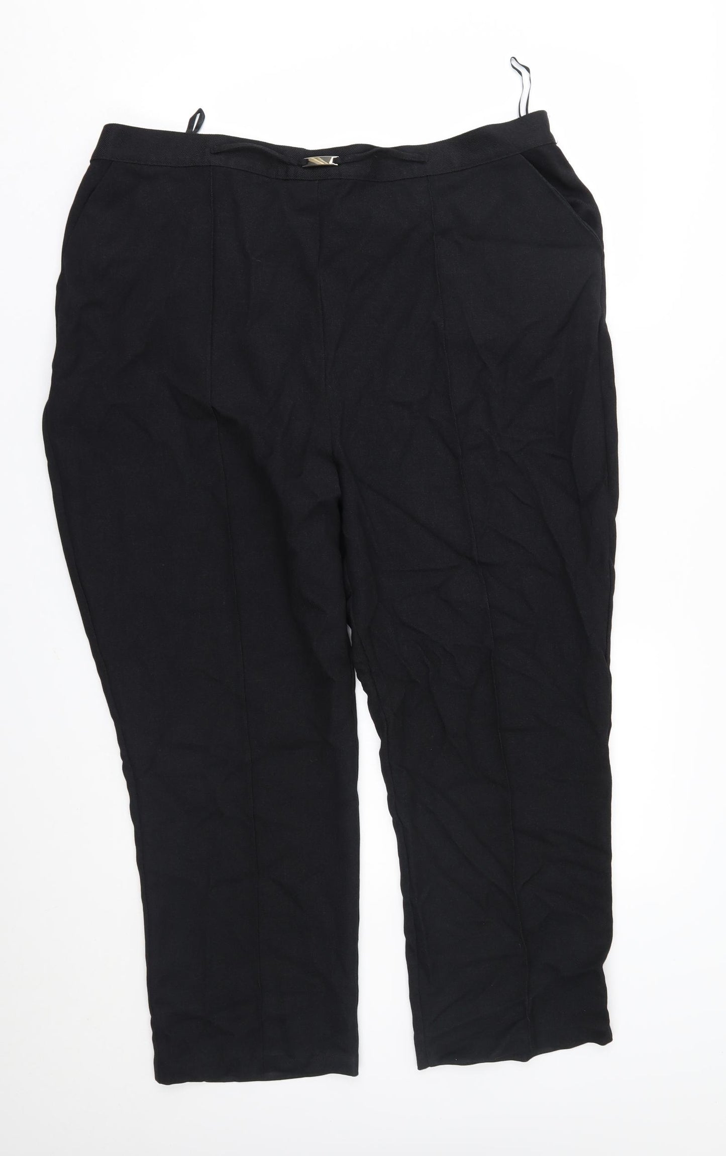 Papaya Womens Black   Trousers  Size 20 L29 in