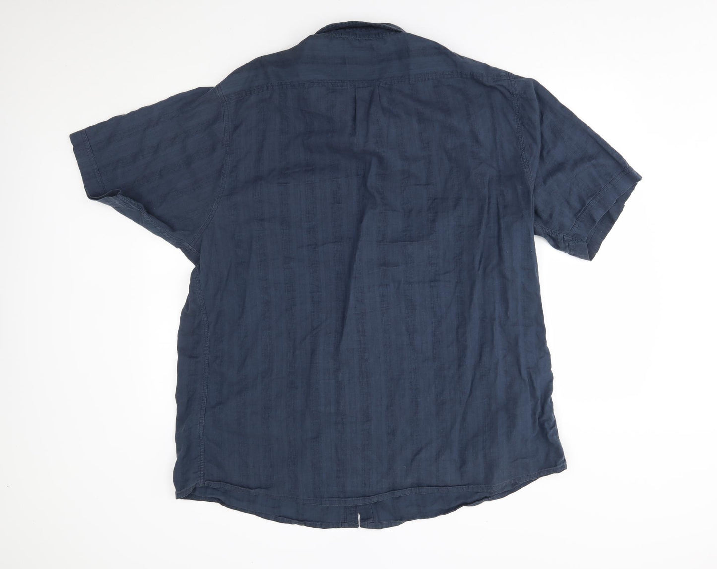 boston crew Mens Blue    Button-Up Size 3XL