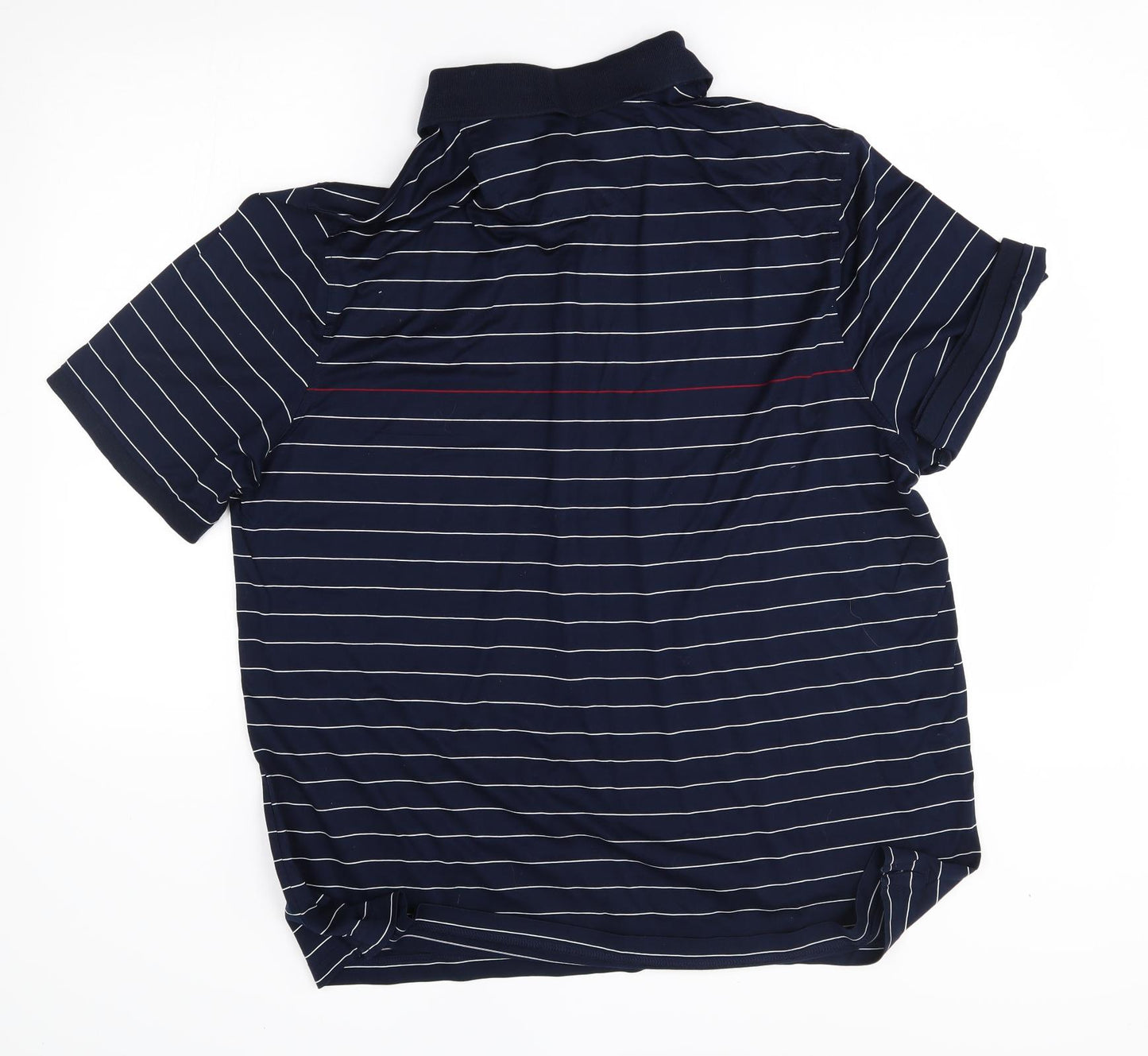 M&S Mens Blue Striped   Polo Size 2XL