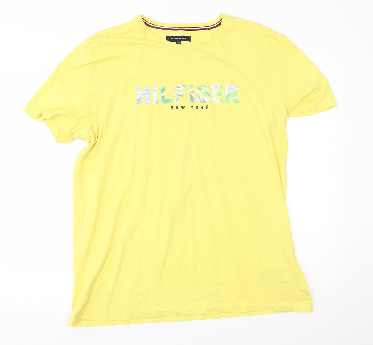 Tommy Hilfiger Mens Yellow    T-Shirt Size 2XL