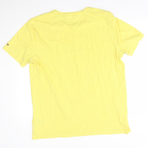 Tommy Hilfiger Mens Yellow    T-Shirt Size 2XL