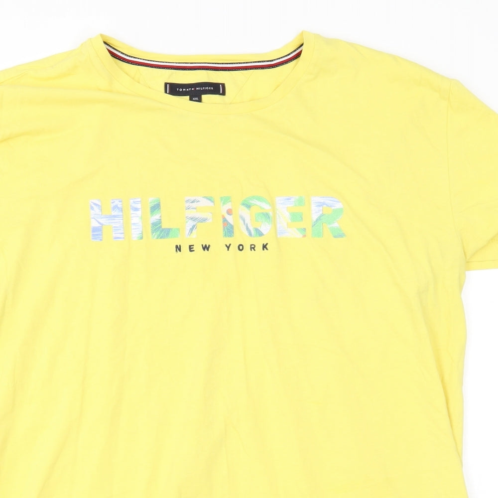 Tommy Hilfiger Mens Yellow    T-Shirt Size 2XL