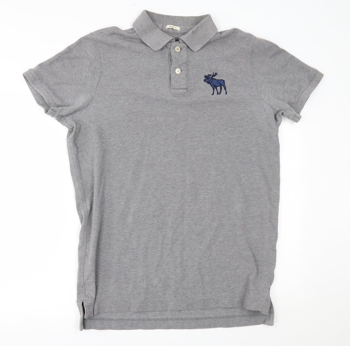 Abercrombie & Fitch Mens Grey    Polo Size 2XL  - muscle fit