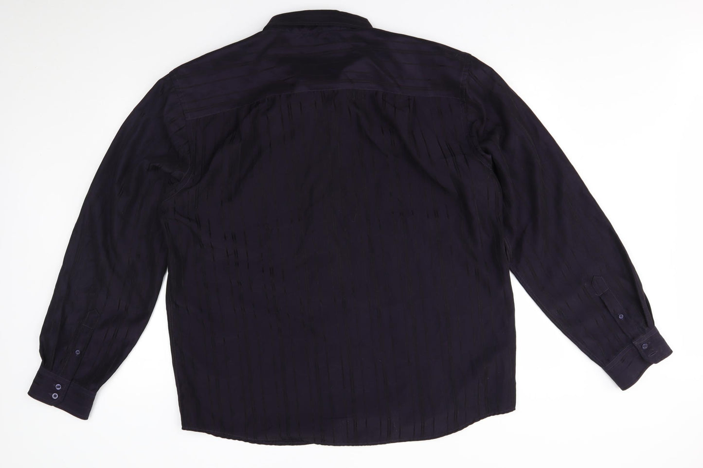 Urban Spirit Mens Purple Striped   Dress Shirt Size 2XL  - soft touch