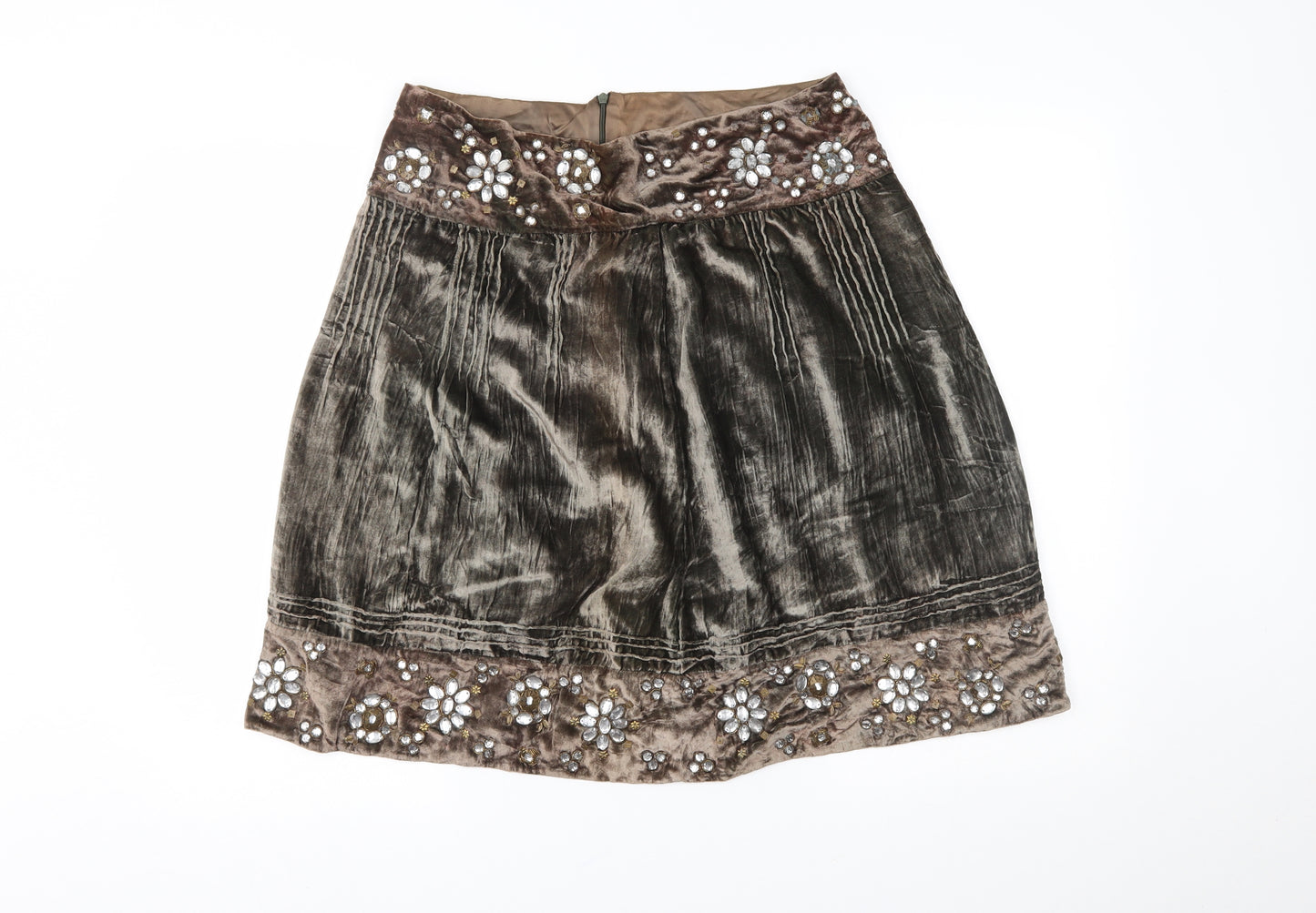 Preworn Womens Brown   A-Line Skirt Size 20  - gems