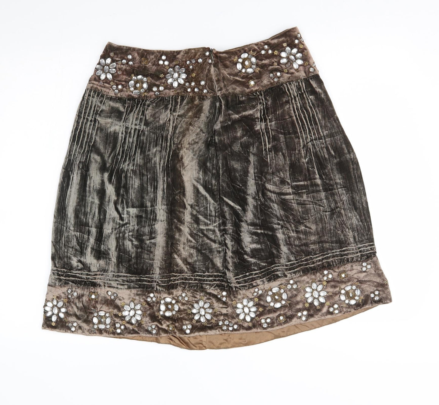 Preworn Womens Brown   A-Line Skirt Size 20  - gems