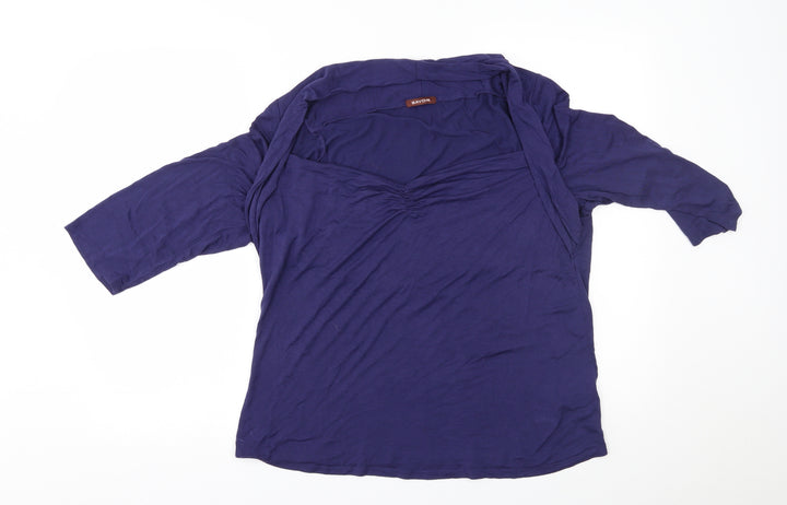 Savoir Womens Blue   Basic Blouse Size 20