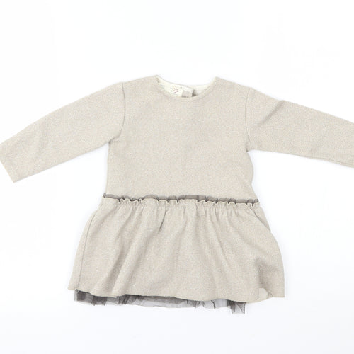 Zara Girls Beige   A-Line  Size 9-12 Months
