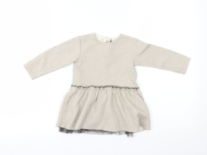 Zara Girls Beige   A-Line  Size 9-12 Months