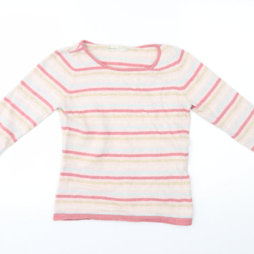 George Womens Pink Striped  Pullover Jumper Size 14