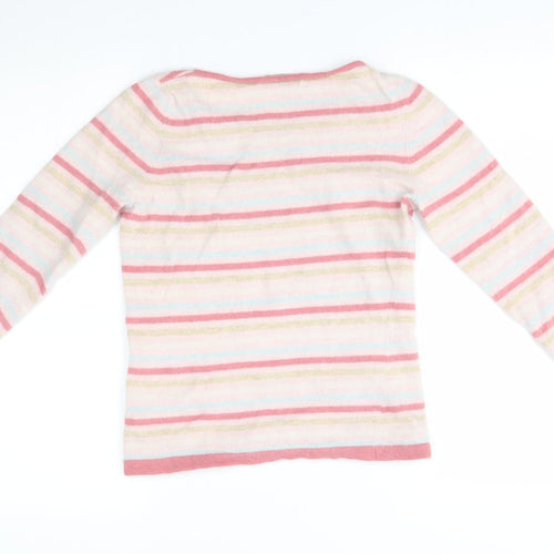 George Womens Pink Striped  Pullover Jumper Size 14