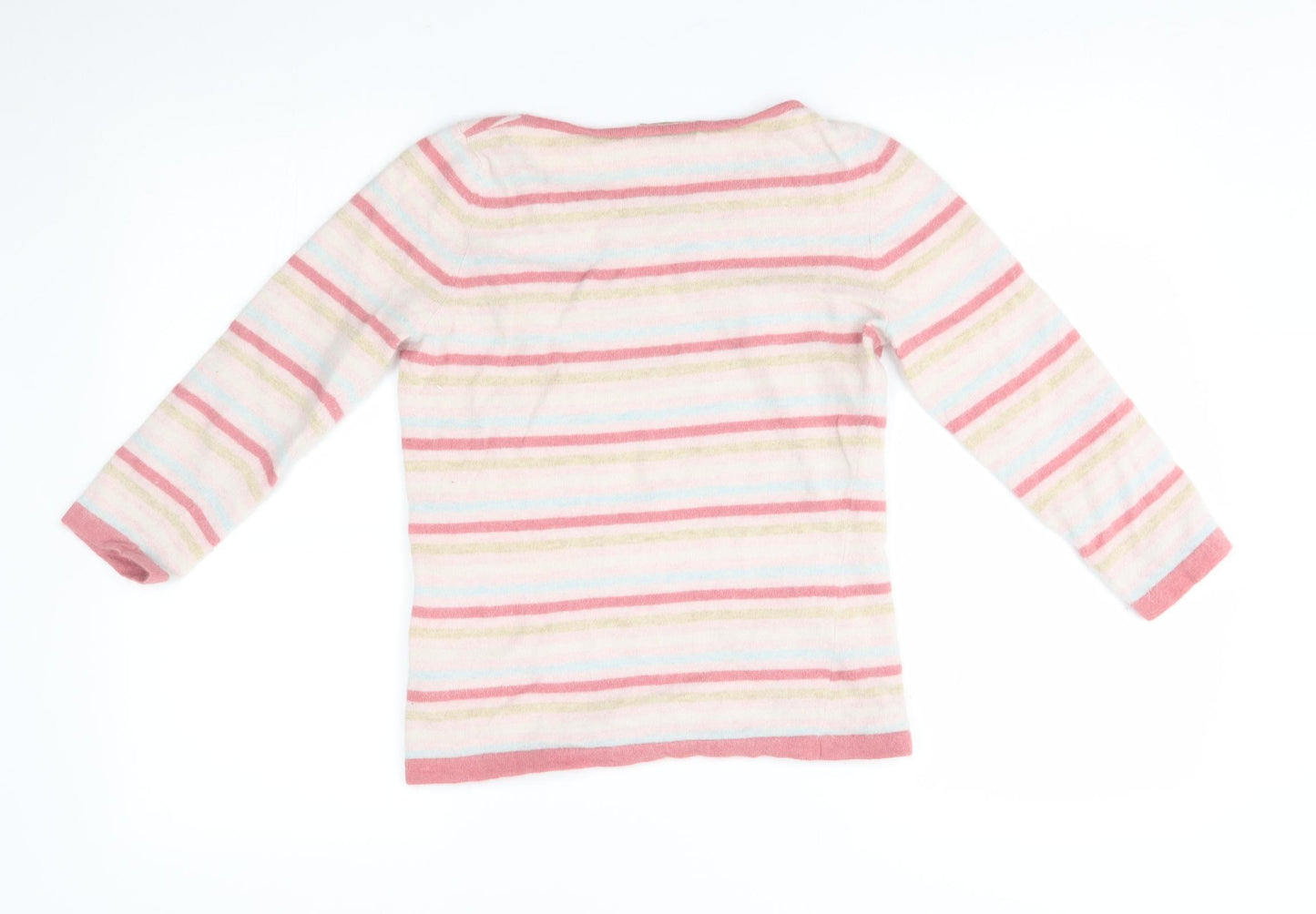 George Womens Pink Striped  Pullover Jumper Size 14