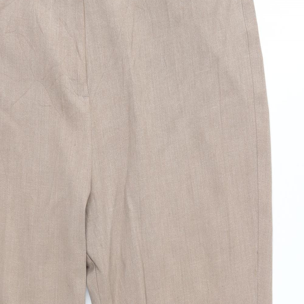 M&S Womens Beige   Chino Trousers Size 16 L28 in
