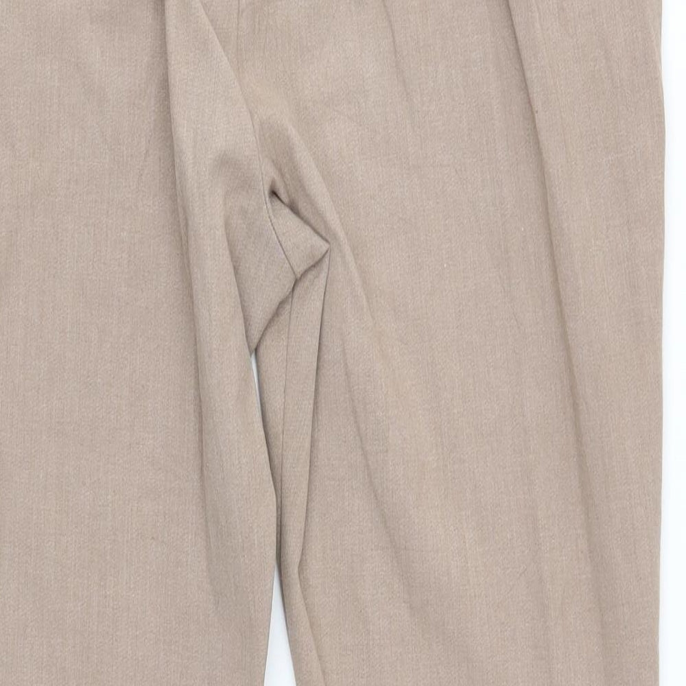 M&S Womens Beige   Chino Trousers Size 16 L28 in