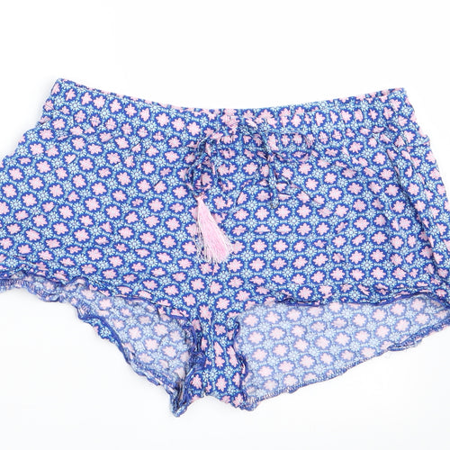 Love to Lounge Womens Blue Floral   Sleep Shorts Size 10