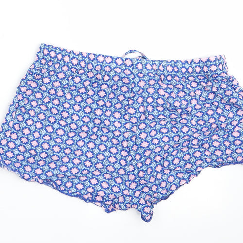 Love to Lounge Womens Blue Floral   Sleep Shorts Size 10