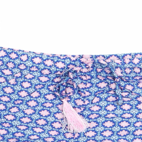 Love to Lounge Womens Blue Floral   Sleep Shorts Size 10
