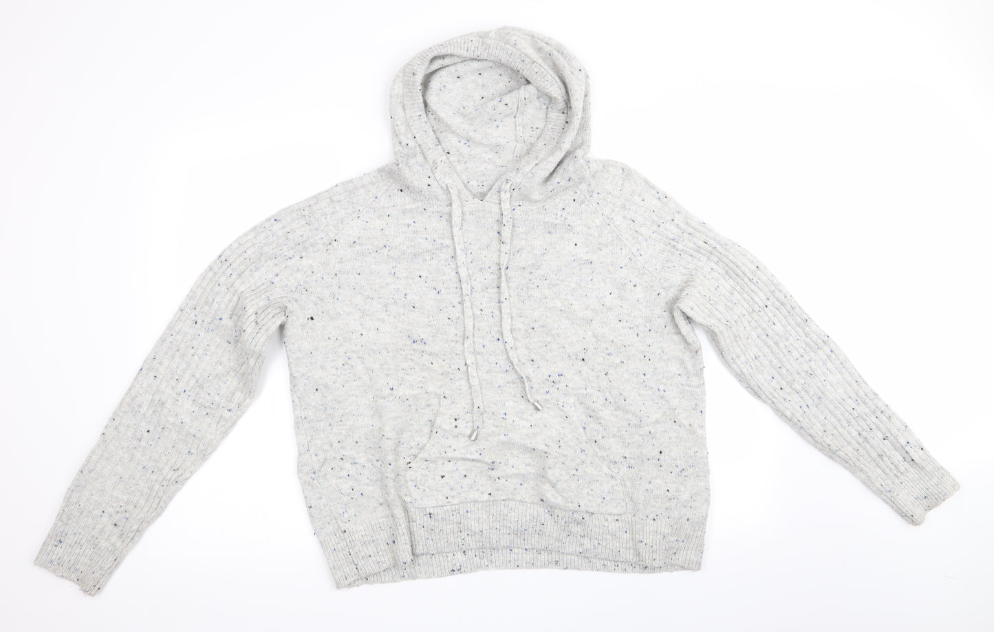 Marks and Spencer Mens Grey   Pullover Hoodie Size M  - Woollen Texture