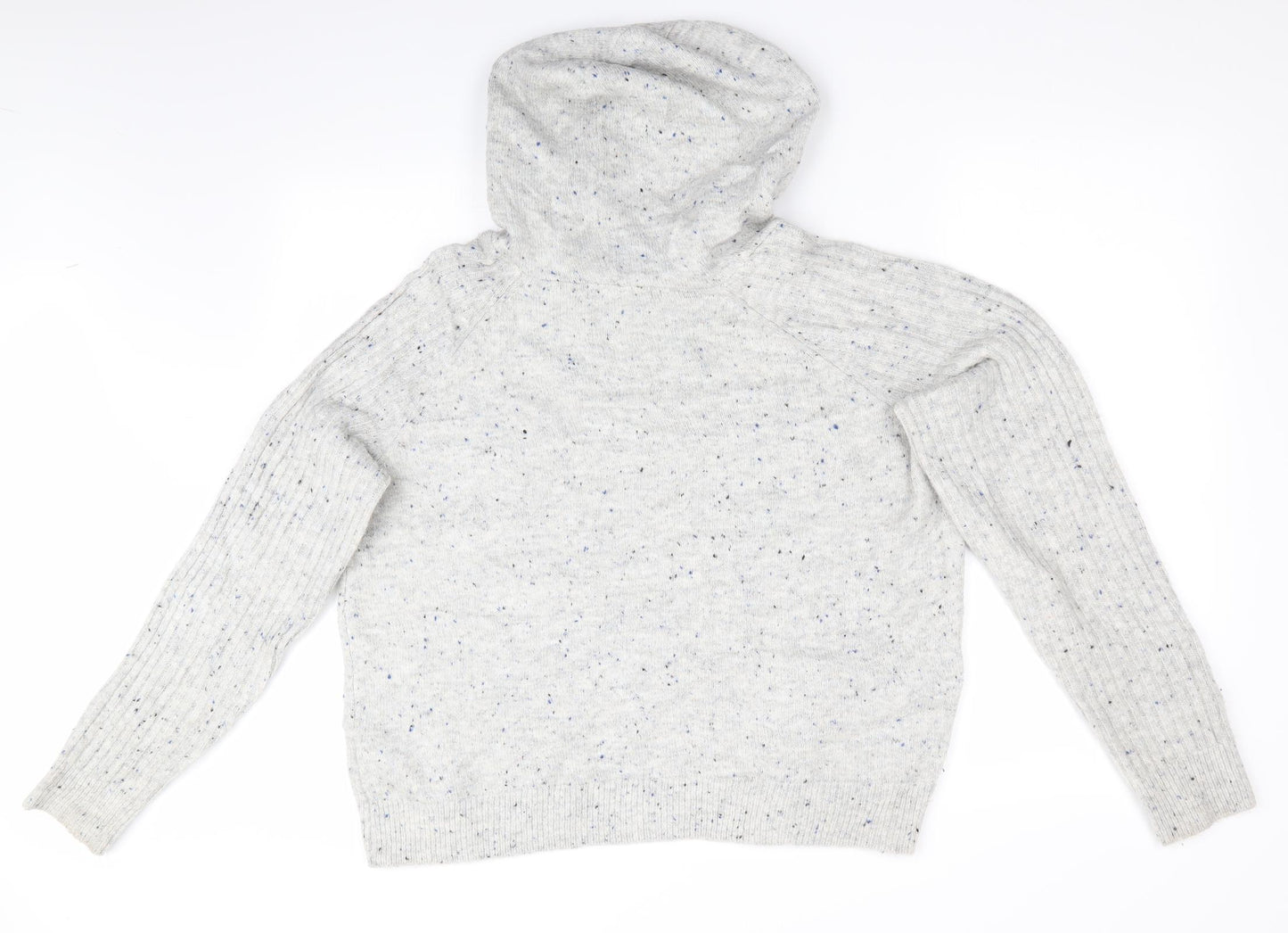 Marks and Spencer Mens Grey   Pullover Hoodie Size M  - Woollen Texture