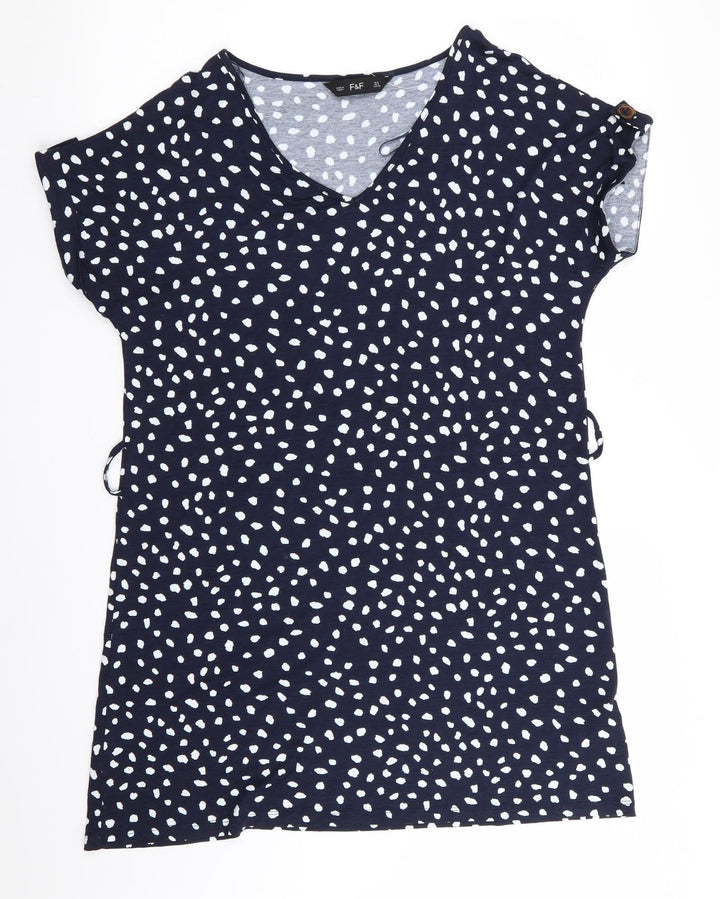 Florence and Fred Womens Blue Polka Dot  T-Shirt Dress  Size 8
