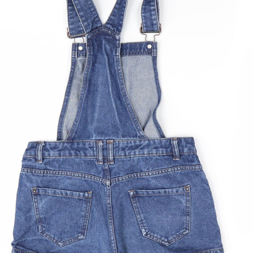 Preworn Womens Blue   Dungaree Shorts Shorts Size 8 - Dungaree Shorts