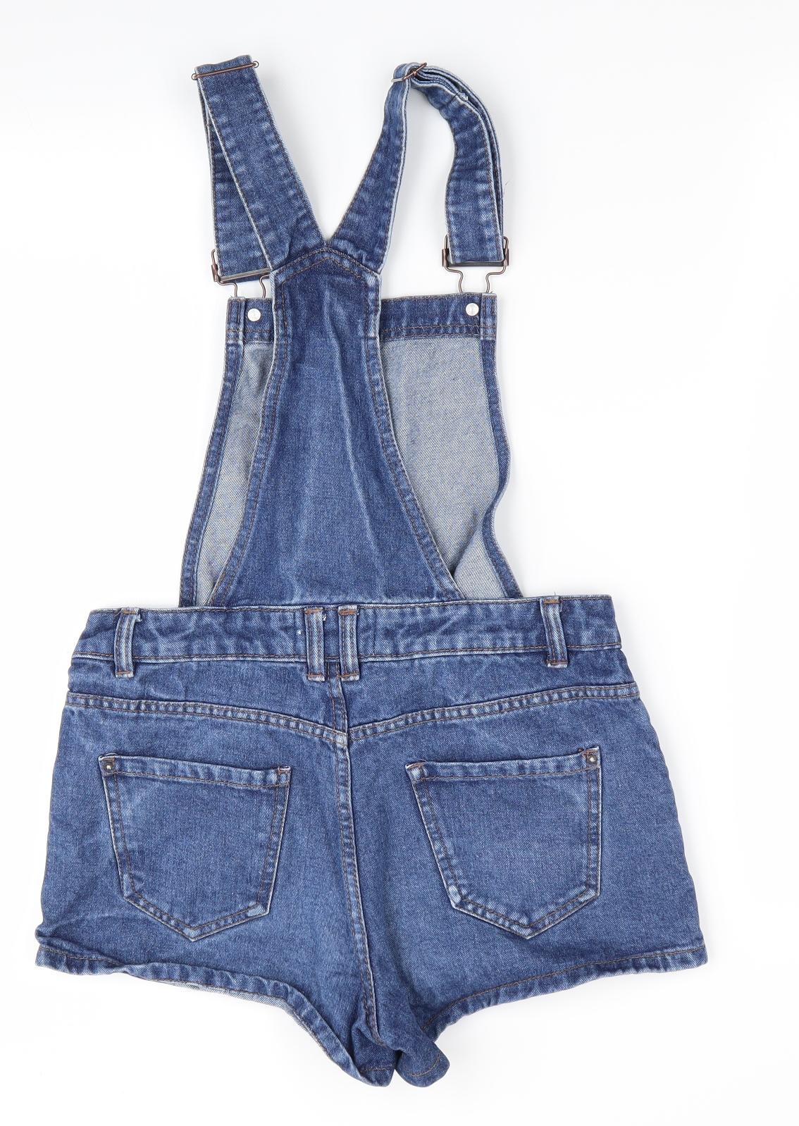 Preworn Womens Blue   Dungaree Shorts Shorts Size 8 - Dungaree Shorts